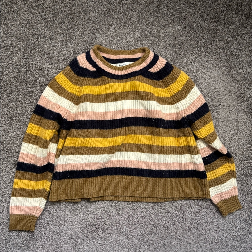 FINAL PRICE 💗 Madewell Striped Merino Wool Blend Sweater
